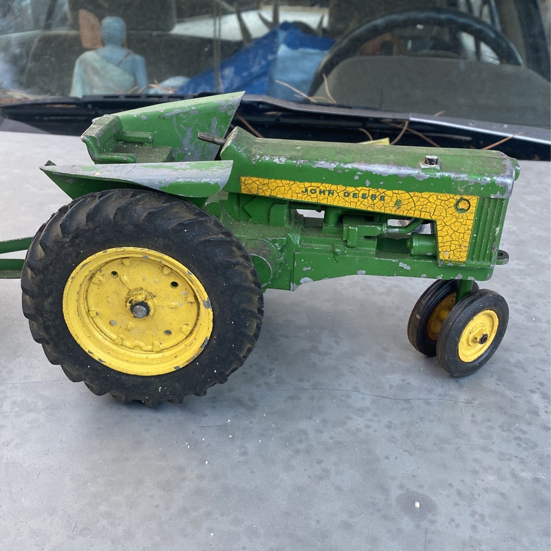 John Deere tractor with accessories Vintage