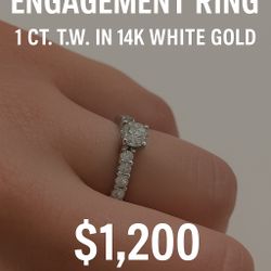 Diamond Engagement Ring – 1 CT. T.W. in 14K White Gold