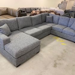FREE DELIVERY 🚚 and INSTALLATION - Grey Sofa Sectional Chaise  (Brand New) *Reversible Chaise!!!