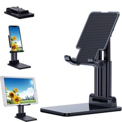 Cell Phone Stand Angle Height Adjustable Phone Holder for Desk, Foldable Phone Stand, Compatible with iPhone, iPad, Surface Pro, Portable Monitor 7" -