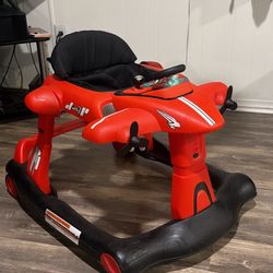 Baby walker- 6 In One foldable Red airplane Theme 