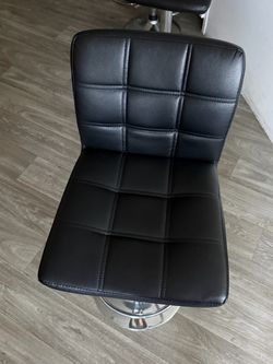 Set of 4 Black Adjustable Bar Stools