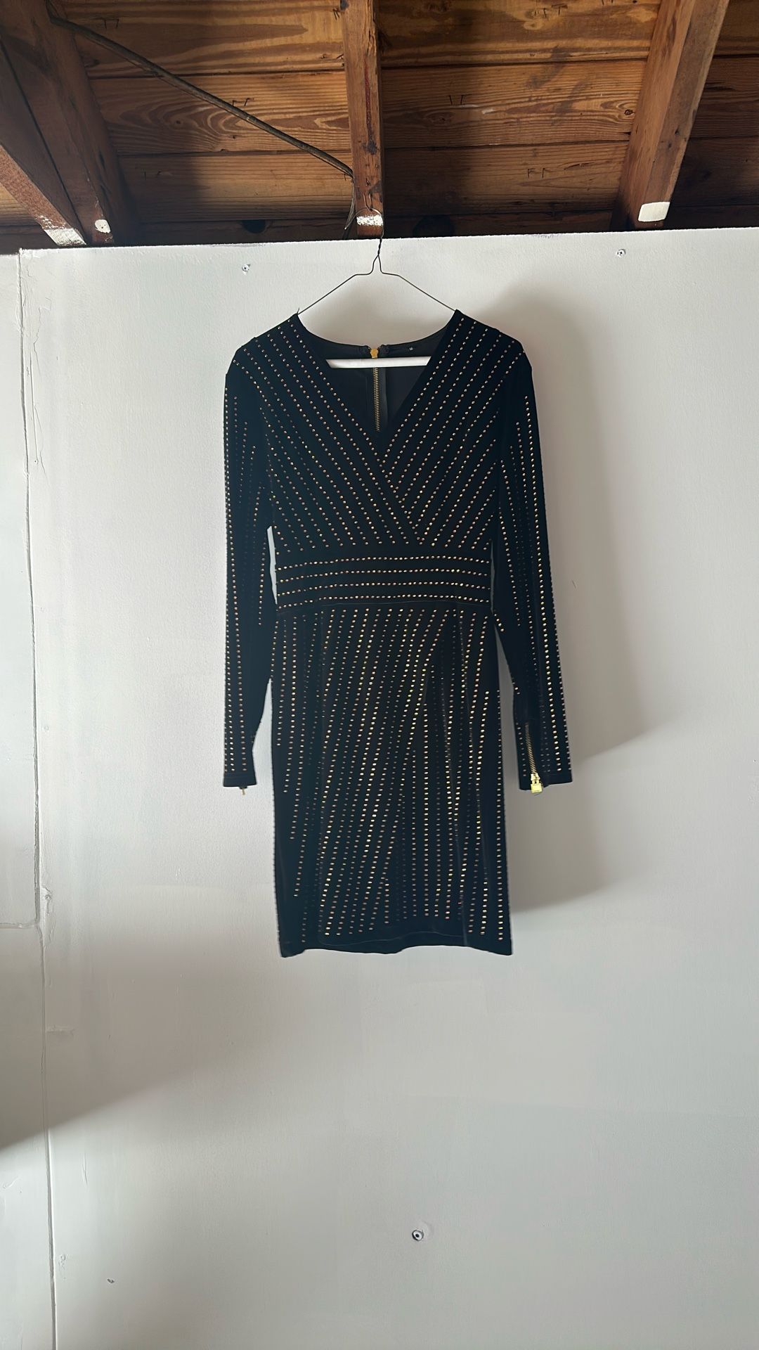 Black Gold Dress Velvet