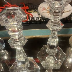 Vintage Imperial Crystal Candlesticks 