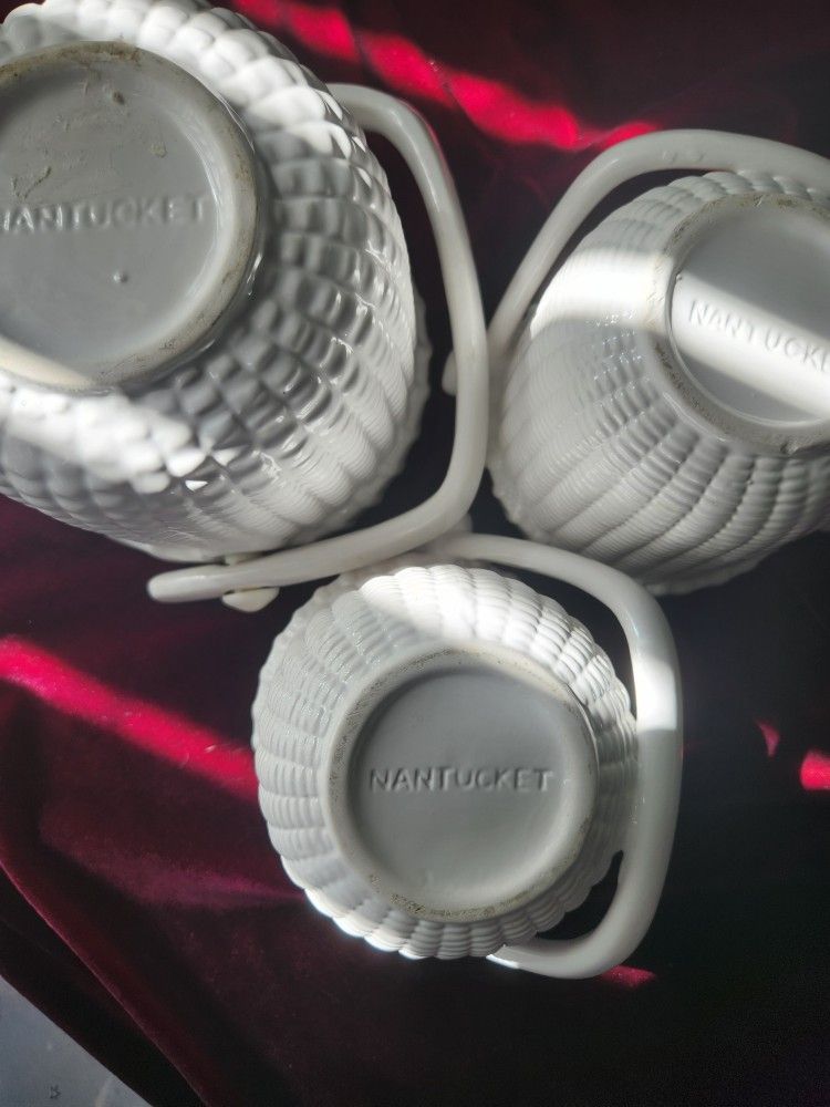 Authentic Nantucket Ceramic Baskets.  