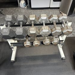 Dumbells and Rack 