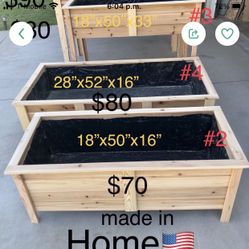 Wood Planter Box Garden Raised Herb Pots Organic 
