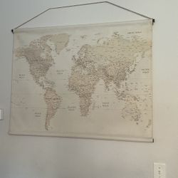 Large Canvas Map Hanging Decor 