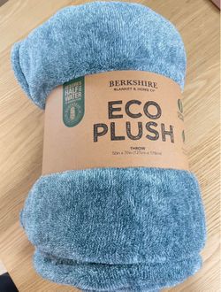 New Berkshire Blanket Eco-Plush Throw Blanket, Teal, Oversized Throw