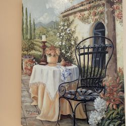 Mary Kay crawley floral garden wall art on wood 18” x 24” beautiful vibrant colors signed byartist