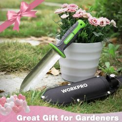 WORKPRO Hori Hori Garden Knife, 7" Stainless Steel Blade With Cutting Edge, Garden Tools With Oxford Sheath, Ergonomic TRP Handle With Hanging Hole Fo