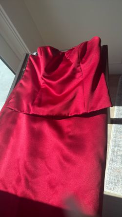Red 2Piece Satin Gown Sz6
