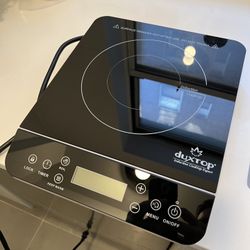 Duxtop Portable Induction Cooktop Burner, Induction Hot Plate with LCD Sensor Touch 1800 Watts, Silver 9600LS/BT-200DZ