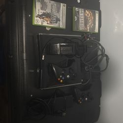 Black/Silver Xbox 360 Slim No HDD