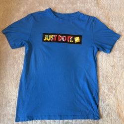 Nike ‘Just Do it’ Mens Blue Graphic T Shirt Size Small