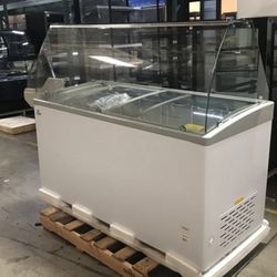 NSF 60 ins Gelato Dipping Cabinet Freezer SD551S with glass