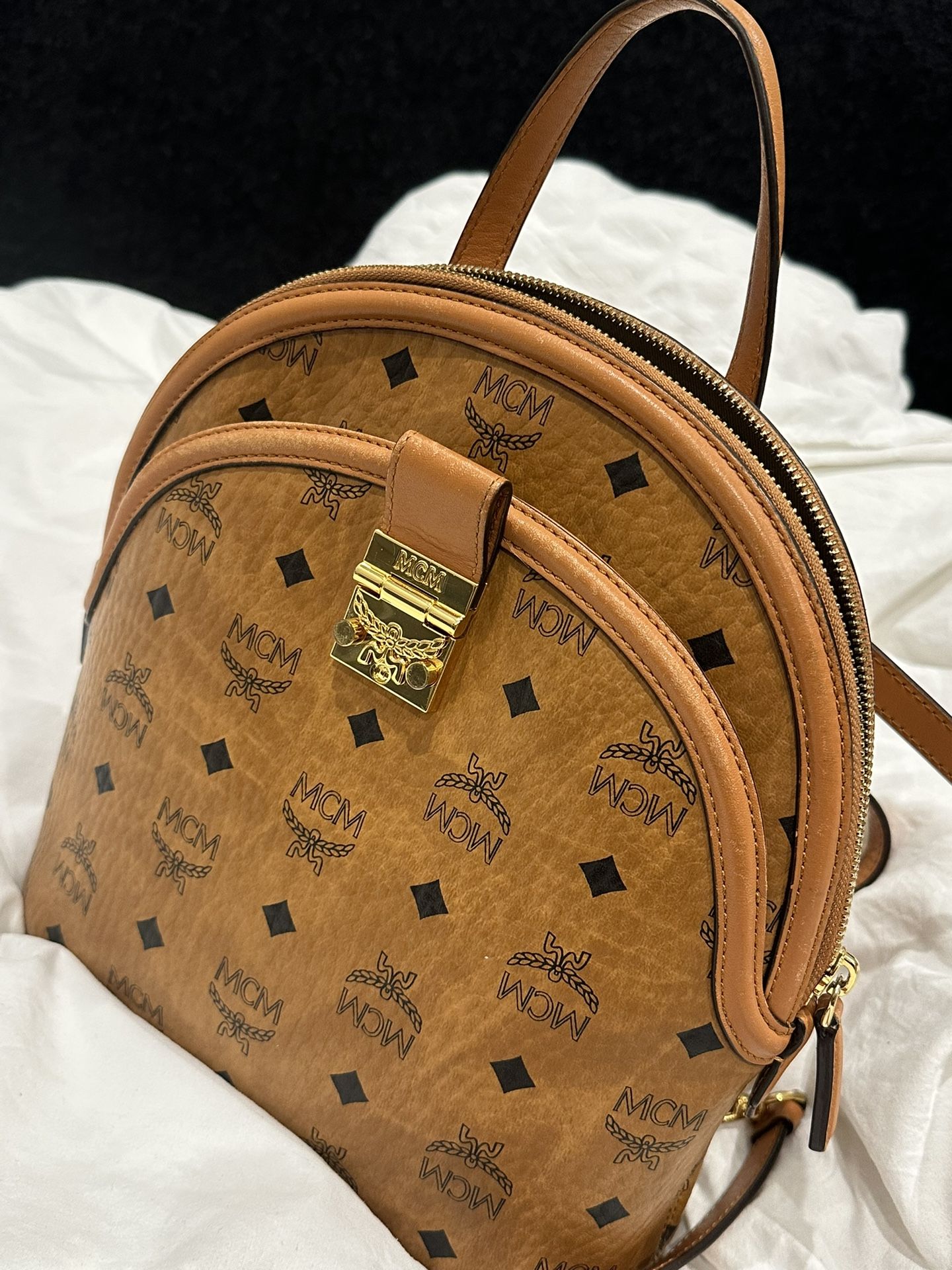 MCM Visetos Small Anna Backpack