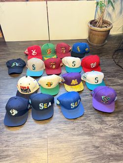 Huge Hat collection Sonics mariners and more