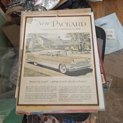 original vintage print advertisement for the 1955 Packard car,