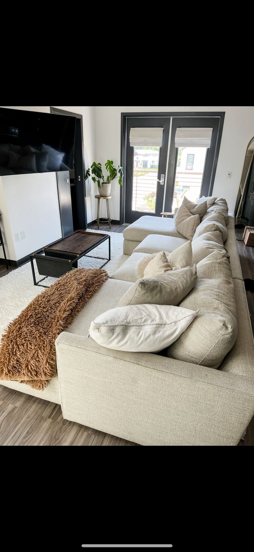 Crate & Barrel Lounge Sectional Sofa