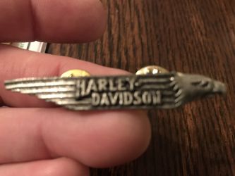 Vintage pewter Harley lapel pin