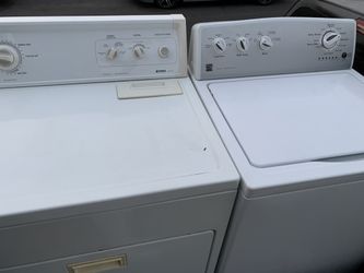 Kenmore was her and gas dryer!!! Delivery and install available!!