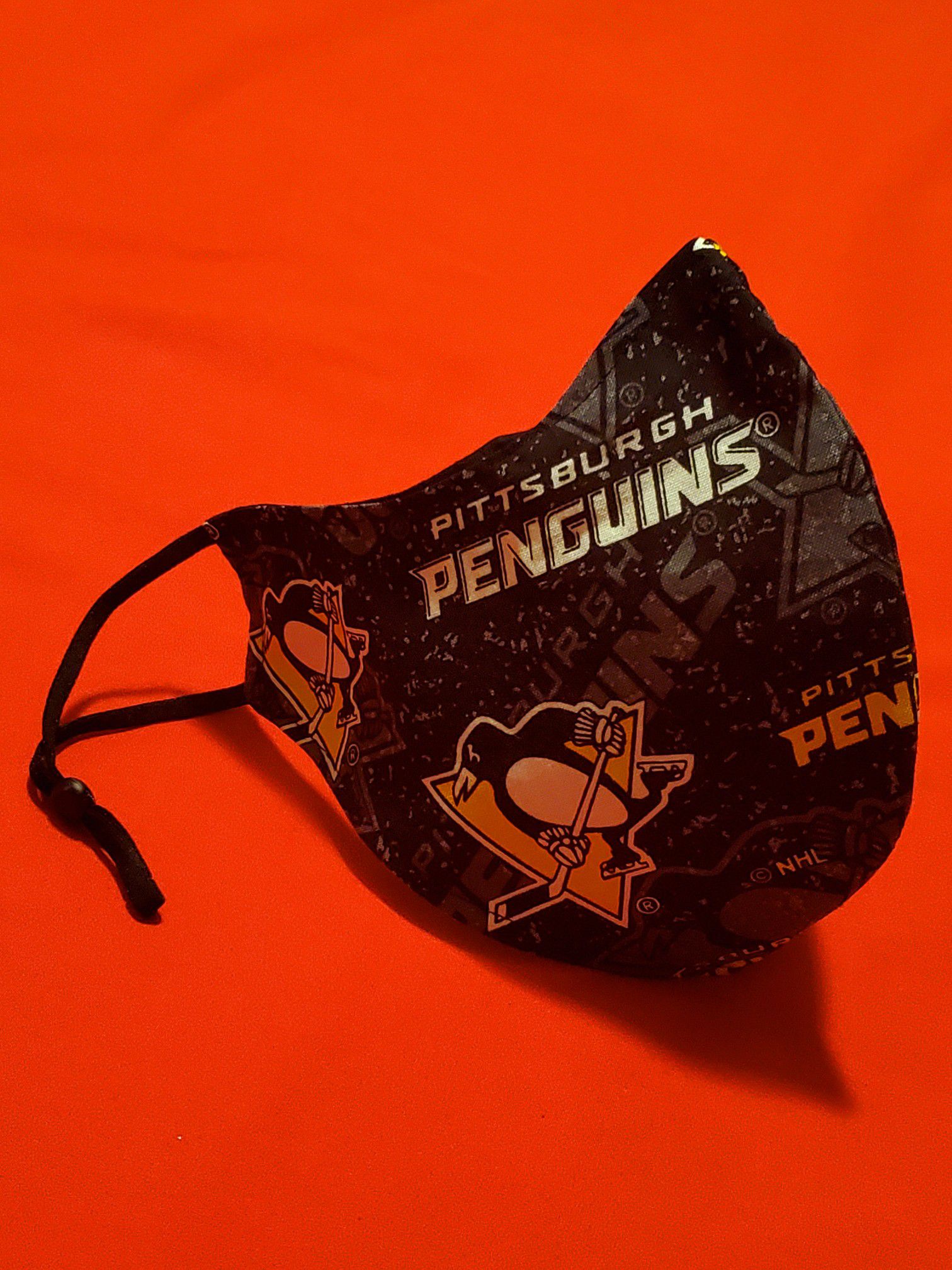 Handmade Pittsburgh Penguins Adjustable Face Mask