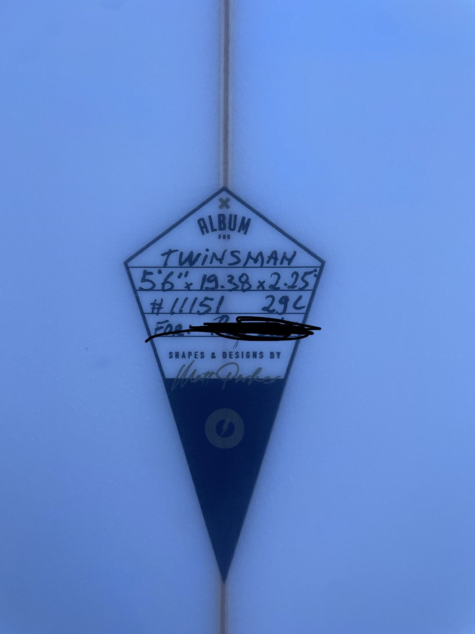 5’5 Album XTR Epoxy Twinsman Surfboard