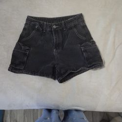 Black Cargo Shorts