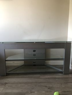 Glass tv stand