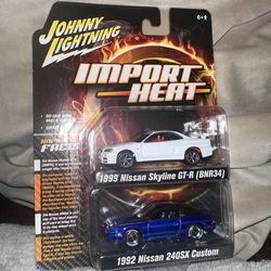 NISSAN 240SX SKYLINE GT-R IMPORT HEAT 2 PACK JOHNNY LIGHTNING