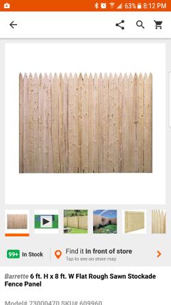 I'm Looking for wooden fence panel 6 X 8
