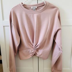 Light Pink Cropped Sweatshirt 