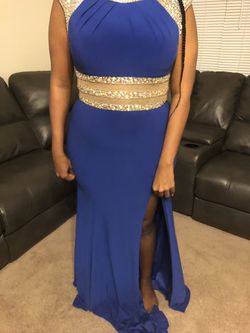 Royal Blue Plus Size Prom Dress