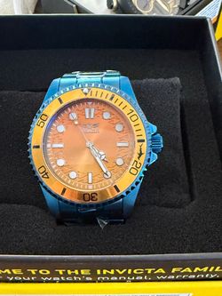 Invicta Pro Diver Watch Blue and Orange