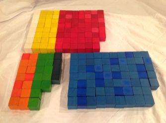 Lot Educational Math Blocks Over 5lbs Teacher Home School Learning Tools