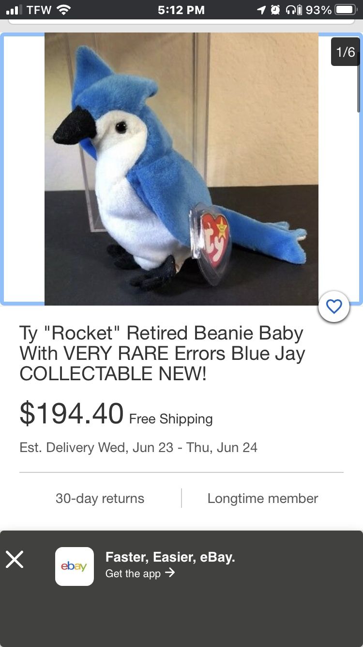 1993 Rare Beanie Baby