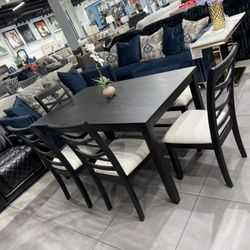 6pc Dining set 🖤🩶 Only $599 ‼️
