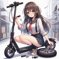 Electric Scooter Flat tire Repair - Scooter tube install - Solid tire installation