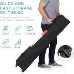  8x8ft Pop Up Canopy Tent, Outdoor Shade, 1 Person 1 Minute Set Up, Carry Case,- Black