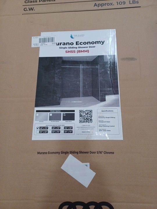 2 Piece Shower Door Brand New