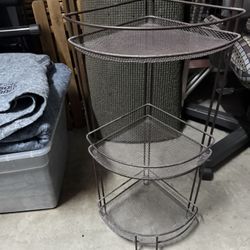 Corner Caddy Metal Brown Bathroom 