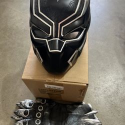Black Panther 1:1 Wearable Helmet And Gloves