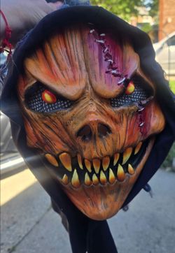 Halloween Demon Skull Horror Mask with Hood