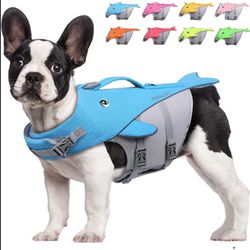 Sports Style Dog Life Jacket, Reflective Life Vest with Safety Light Loop for Safer Night,Ripstop Whale-Shape Lifesaver with Enhanced Buoyancy and Res