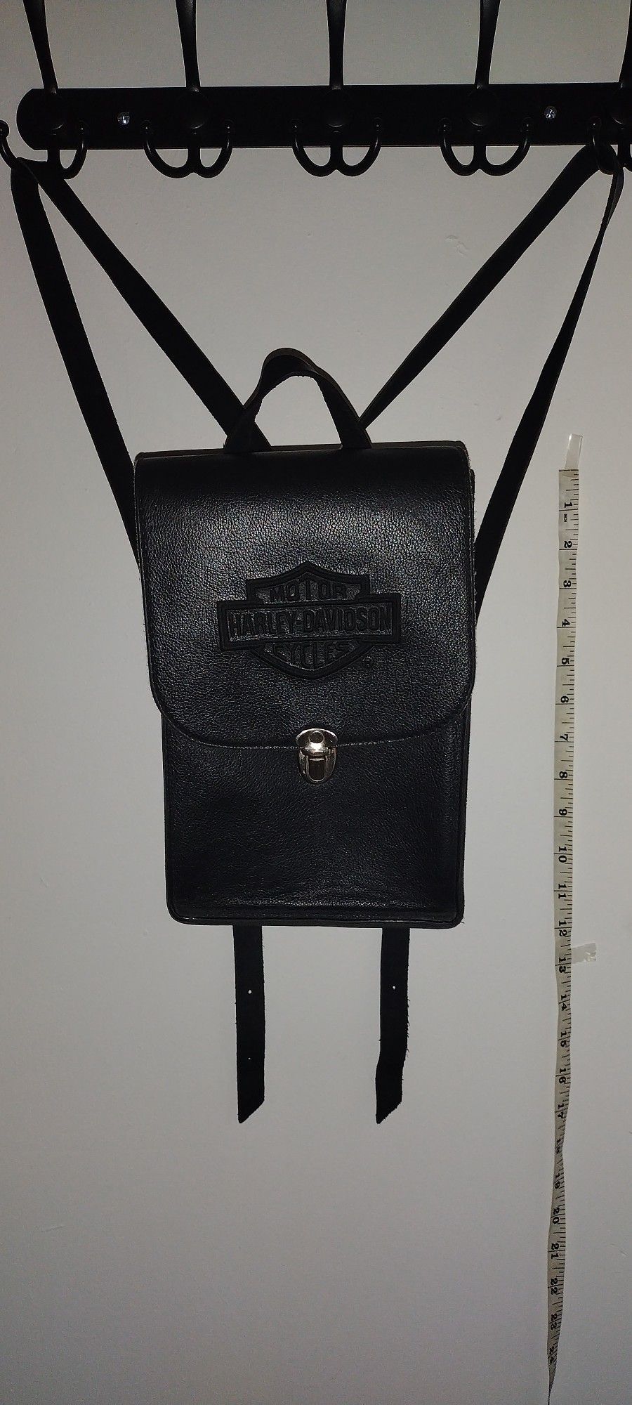 Vintage Harley Davidson Hard Leather Bag 