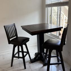 Peighton 3 Piece Pub Table Set (Table and 2 stools)