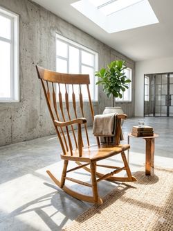 Vintage Nicholas & Stone Co. Solid Maple Rocking Chair