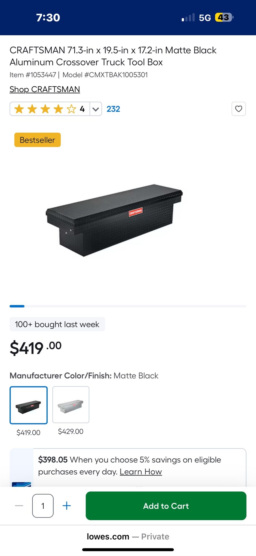 Craftsman Tool Box