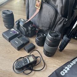 Canon 80D DSLR Complete Camera Kit With Lenses